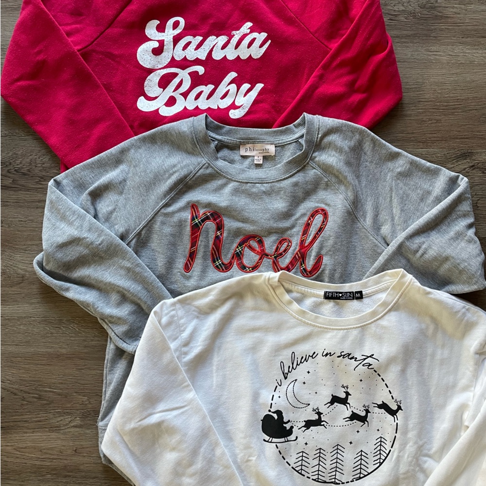 Bundle of 3 Women’s Christmas Sweatshirts
